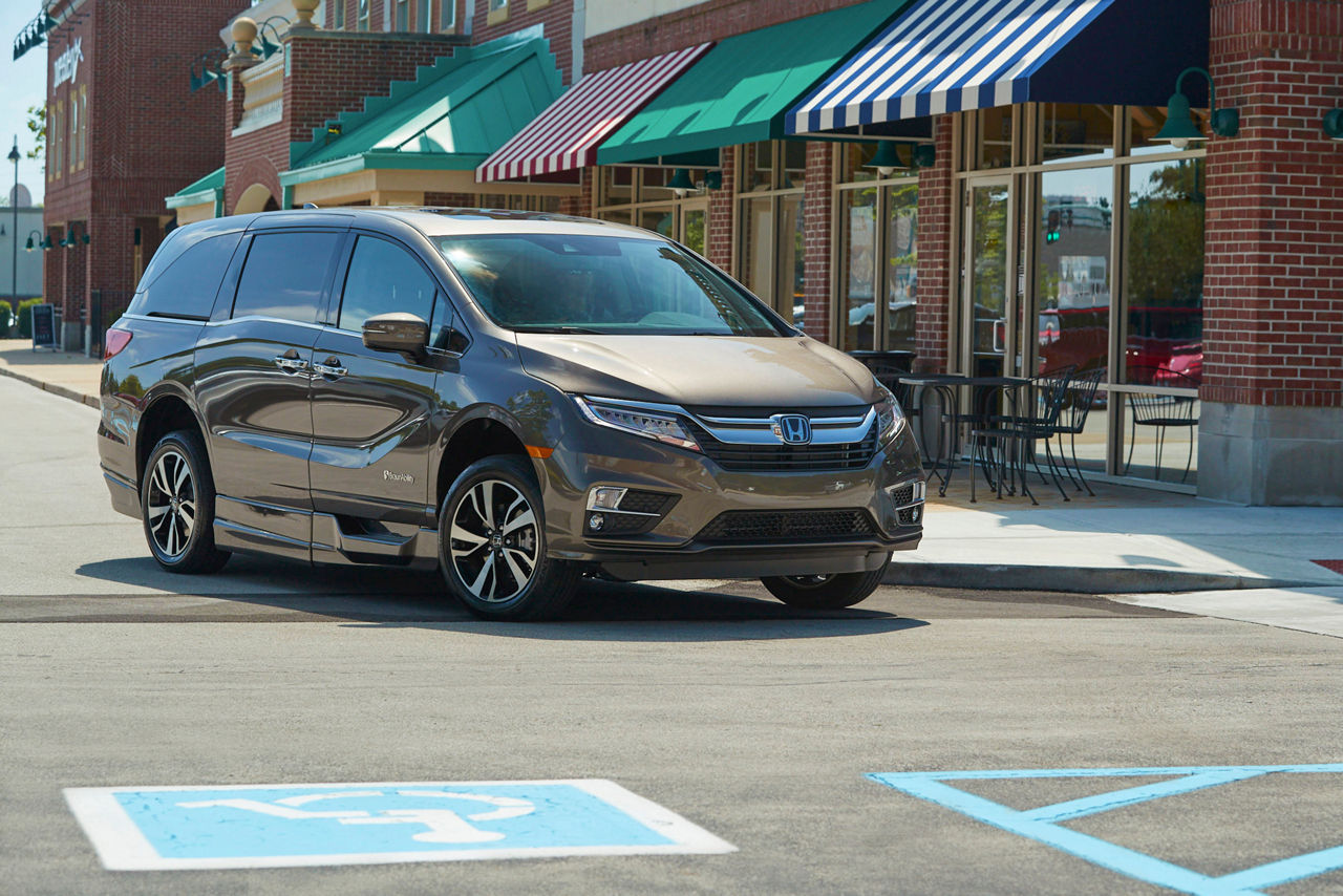 Honda wheelchair van at city bistro