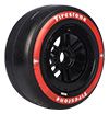 race tire with red sidewall