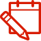 Pencil and calendar icon.