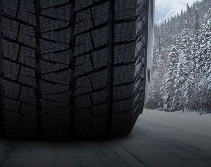 Close-up of Blizzak snow tire tread