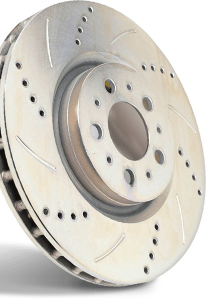 Close up of a new brake disc.