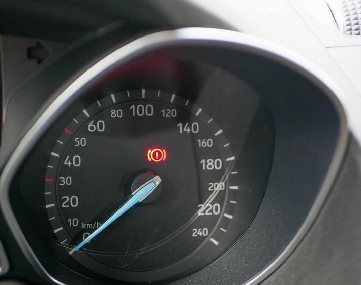 Brake light lit up on dashboard