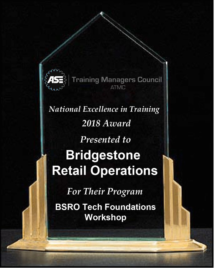 Bridgestone Retail Operations Award