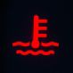 Car engine coolant dashboard light