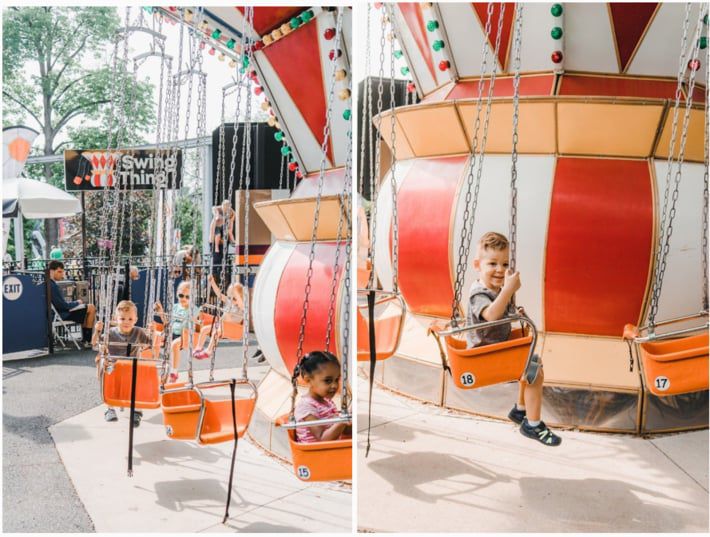 Kids on swings