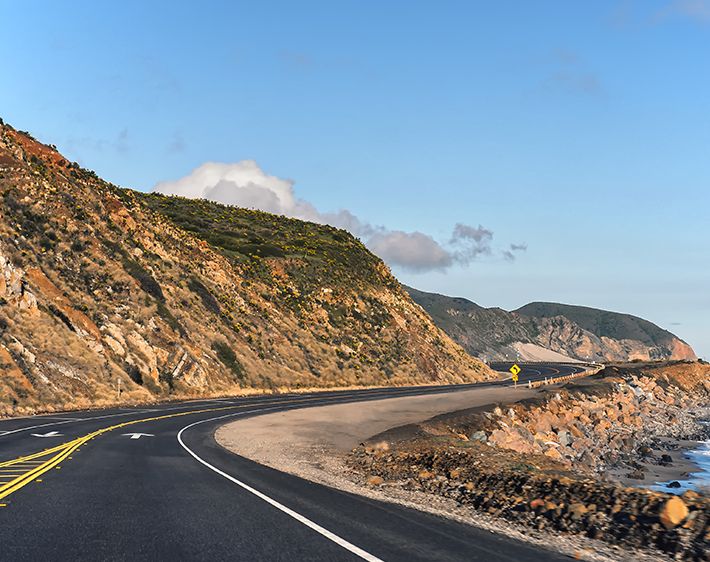 winding road on the California coast