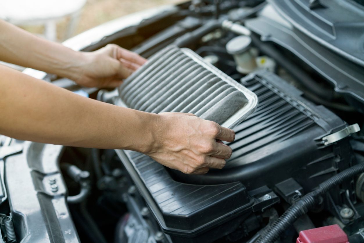 image of a dirty air filter