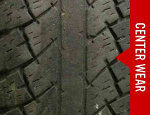 Center tire wear pattern
