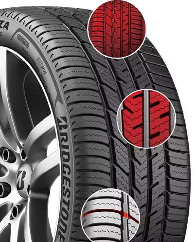 Potenza tire tread
