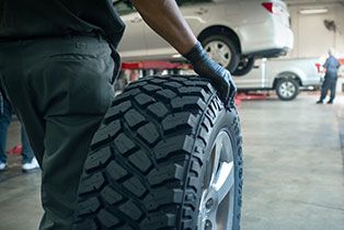 tire rolling on ground