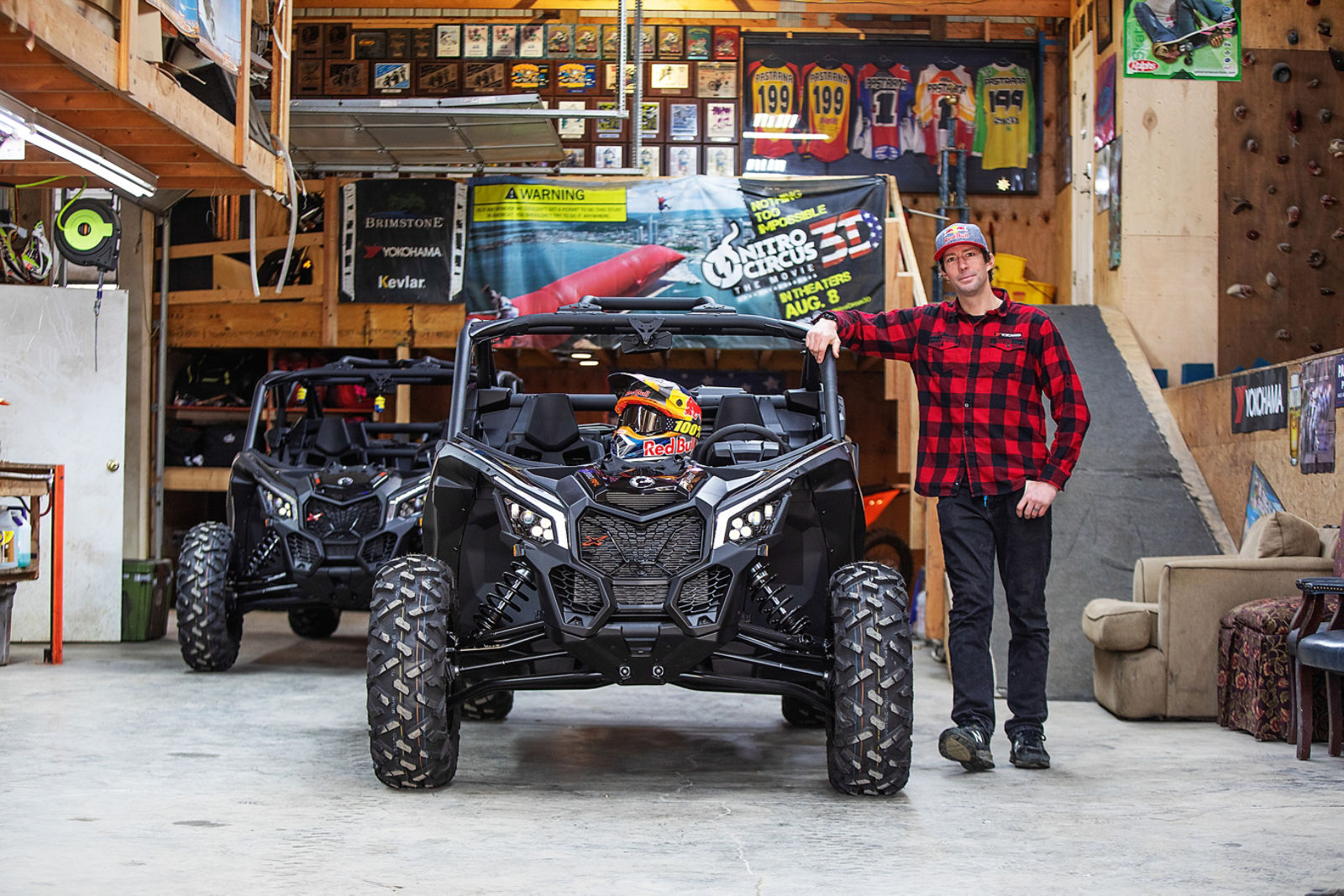 Travis Pastrana with his Can-Am SXS