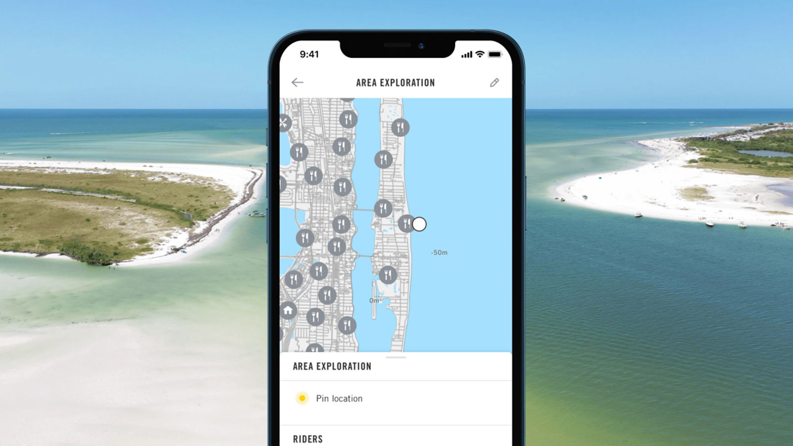 スマホに表示されるBRP GO! アプリ