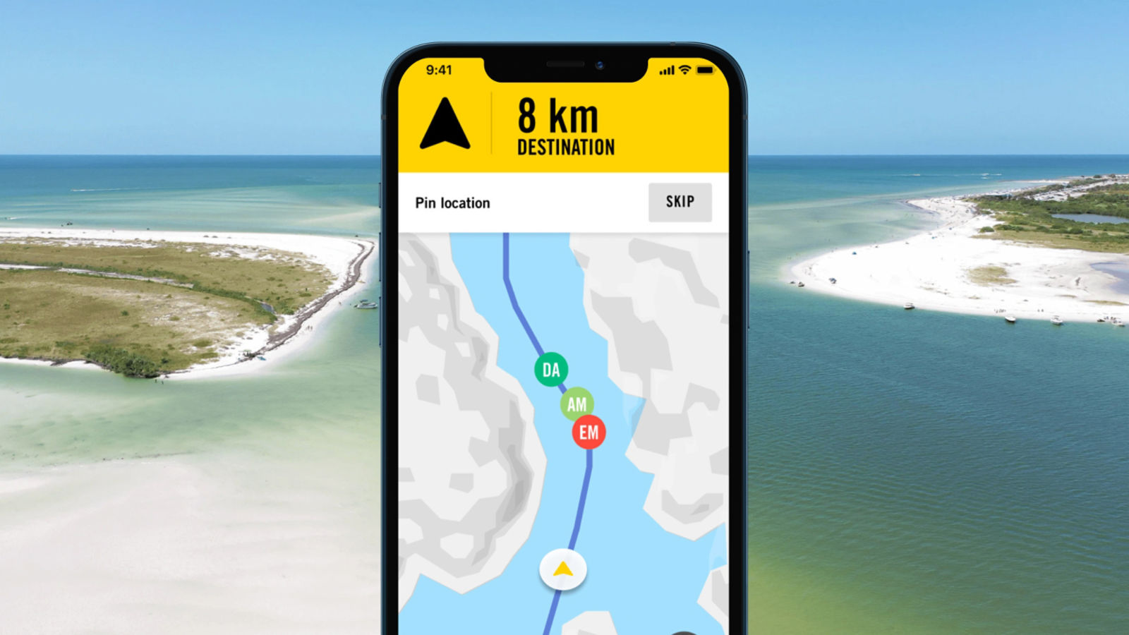 スマホに表示されるBRP GO! アプリ