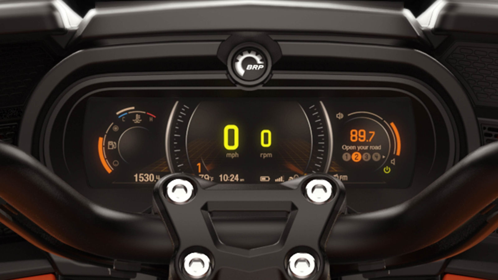 Dashboard from a rider's perspective