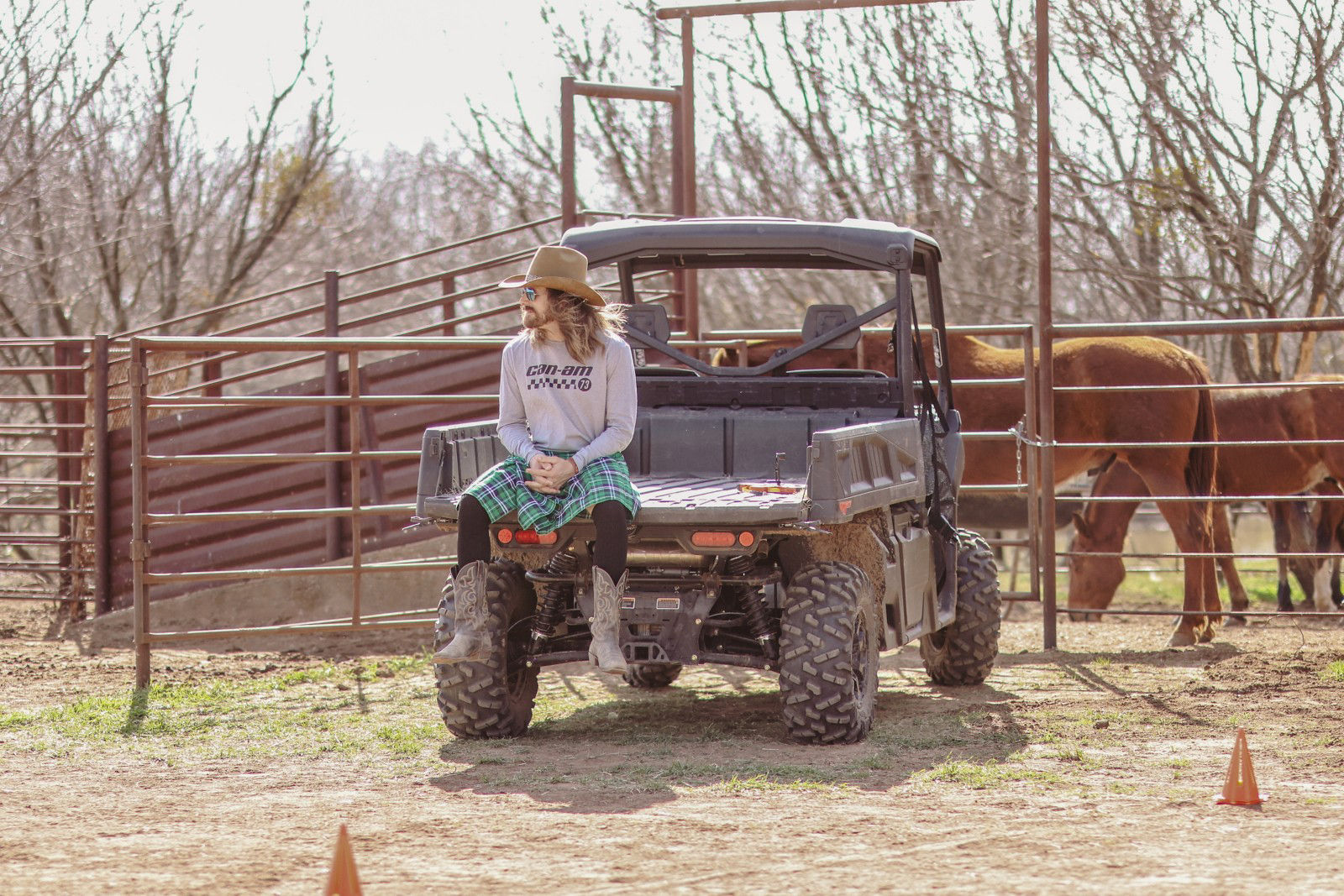Travis Pastrana with his Can-Am SXS.