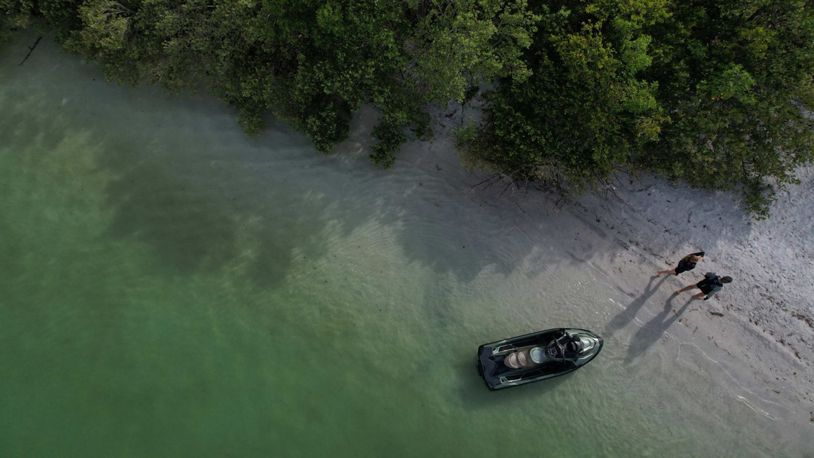Sea-Doo GTX Limited am Strand von oben gesehen