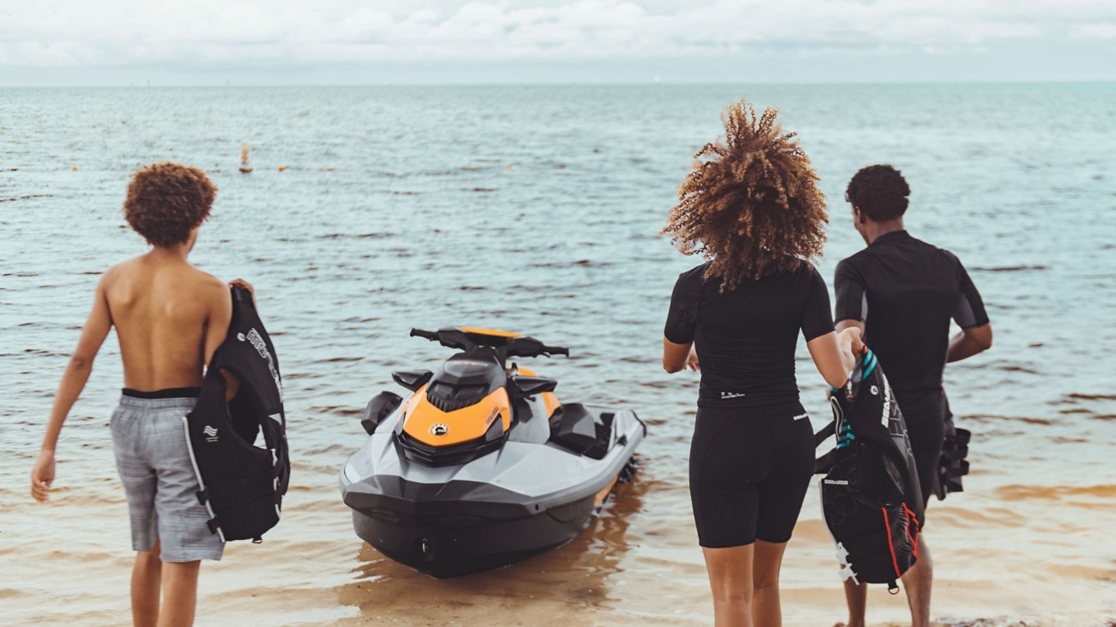Family preparing their next Sea-Doo ride