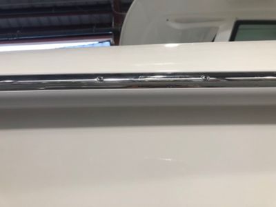 Rails- white rub rail with stainless insert