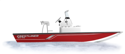 Bright White base w/Fire Red Metallic accent & White Crest-Liner interior