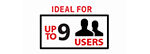 Ideal for upto 9 users Icon