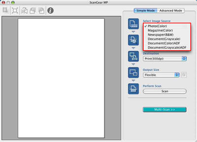 Scan using ScanGear MP (Mac OS X)