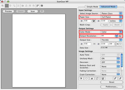 Scan using ScanGear MP (Mac OS X)