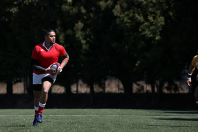 Rugby player running