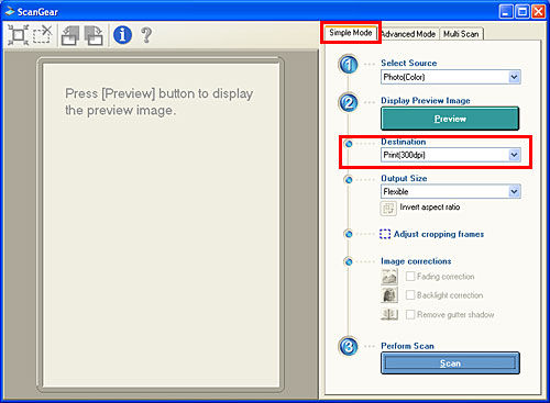 Adjusting Output (Scan) Resolution (Windows) - MX850