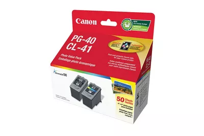 PG-40/CL-41 Paquete Combo de tinta y papel (50 feuilles, 4 po x 6 po)