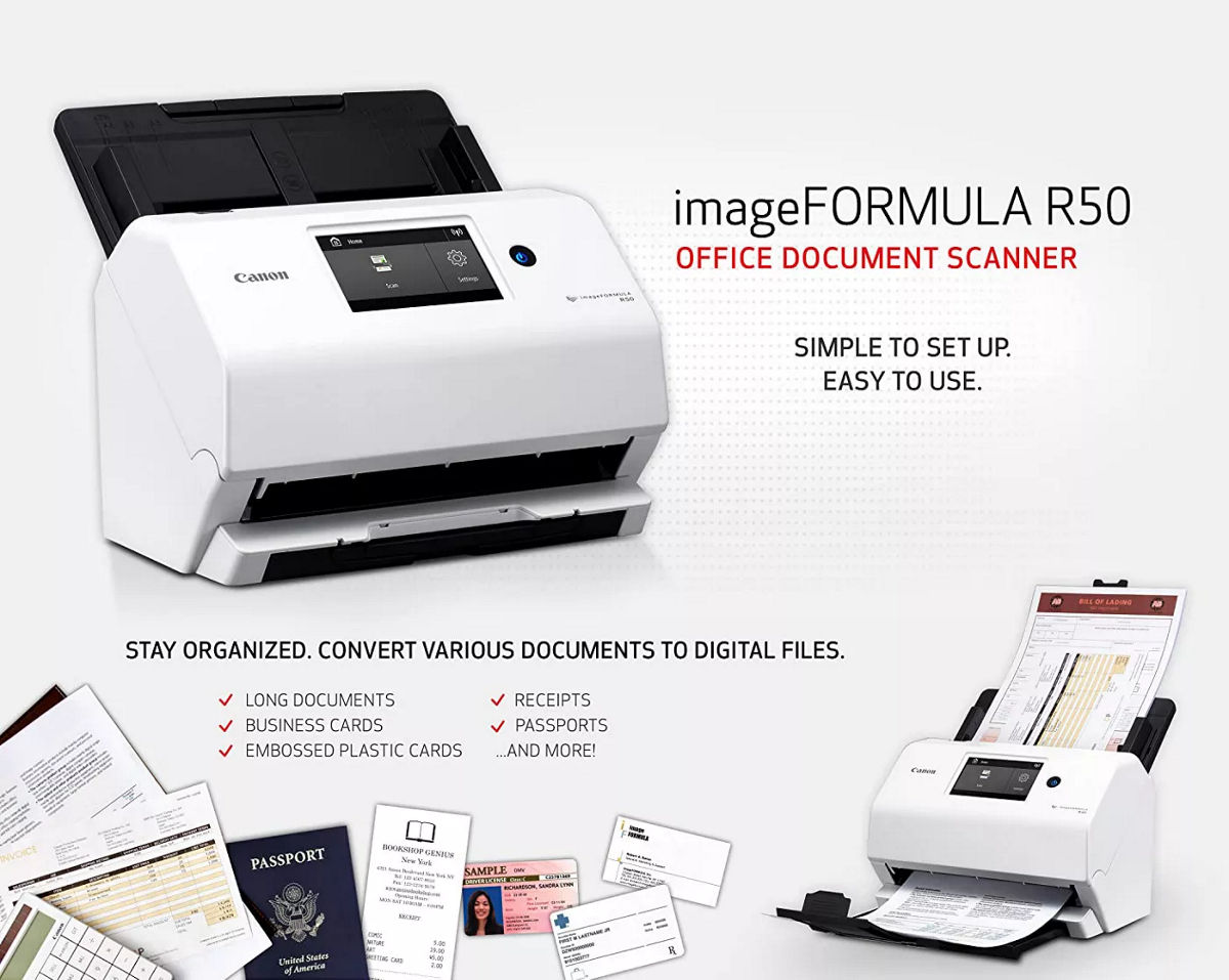 imageFORMULA R50 Front view + Features