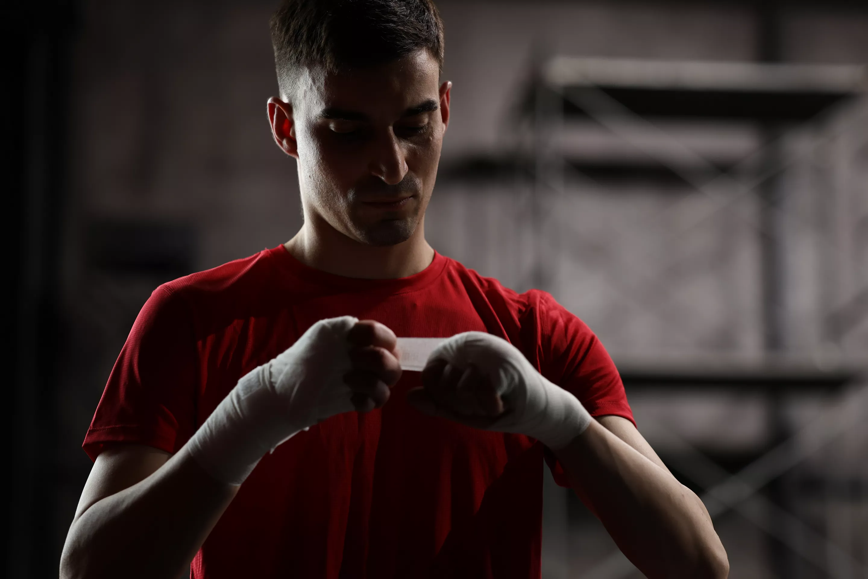 Boxer Taping Up Their Hand