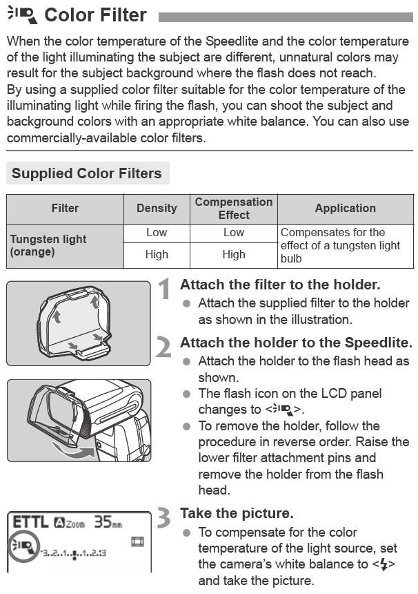 Using the Colored Filters