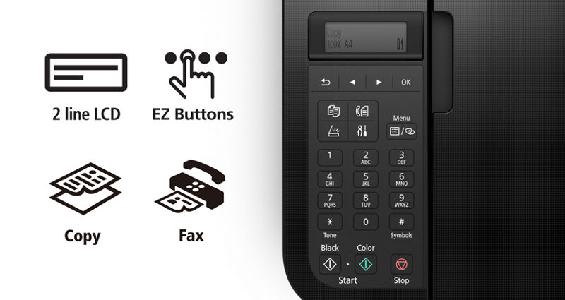 PIXMA TR4720 - Button and screen of printer