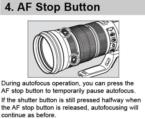 AF Stop Buttons