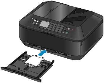 figure showing putting the upper tray into the printer