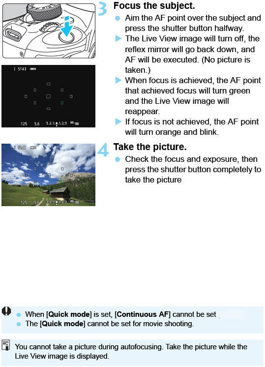 Using AF to Focus (AF Method)