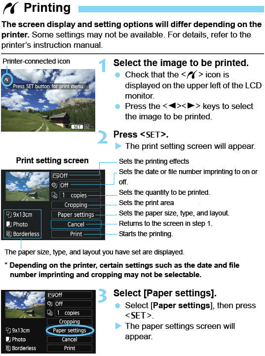 PictBridge Printing
