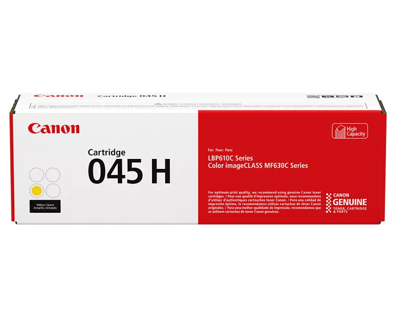 Canon 045 H Yellow Toner Cartridge, High Capacity