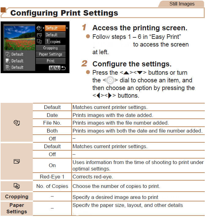 Printing Images - Easy Print