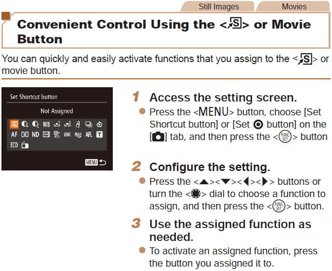 Assigning Functions to the Front Dial and Control Dial