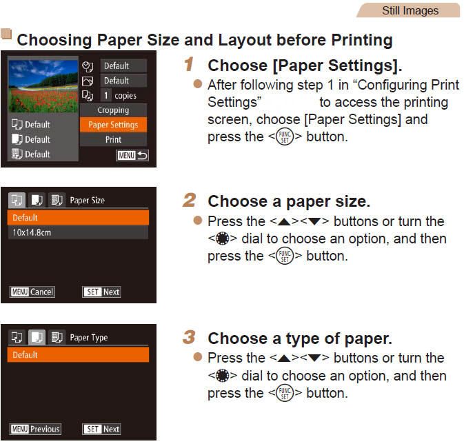 Printing Images - Easy Print PictBridge