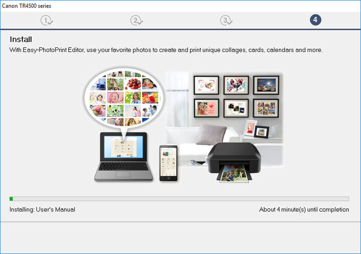 PIXMA TR4520 / TR4522 Easy Wireless Connect Setup Windows