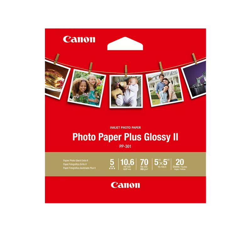 50 sheets 5060380400512 7 x 5 Cannon Premium Inkrite Photo Paper Plus Photo Gloss 210 gsm 