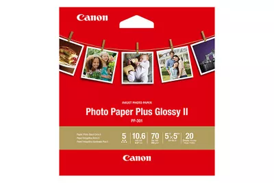 Papier photo Plus brillant II 5 x 5 po (20 feuilles)