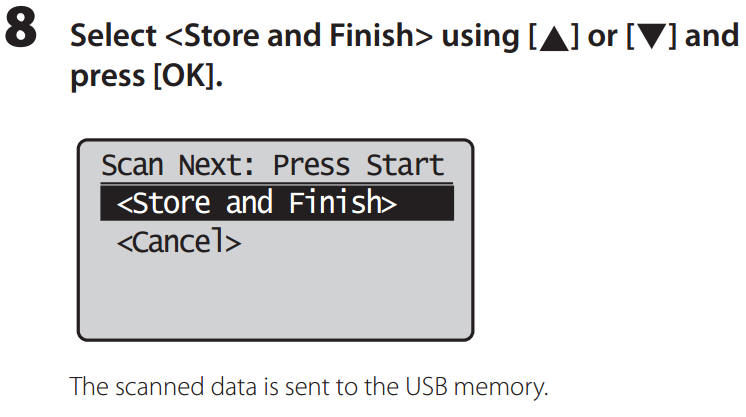 Saving Scanned Documents to USB Memory Device