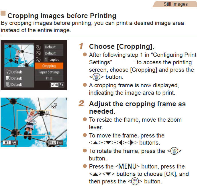 Printing Directly from Camera (PictBridge)