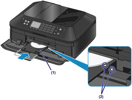 disc tray being inserted into the upper cassette slot