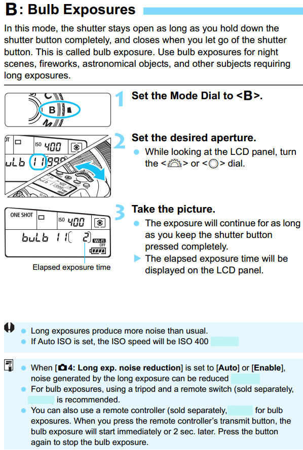 B: BULB Exposure