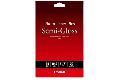 Canon Plus Semi-Gloss Photo Paper (5x7), 20 Sheets 1686B061