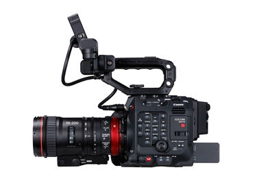 Canon C300 Mark III - Side Right with Cine-Servo 70-200mm and LCD